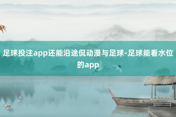 足球投注app还能沿途侃动漫与足球-足球能看水位的app
