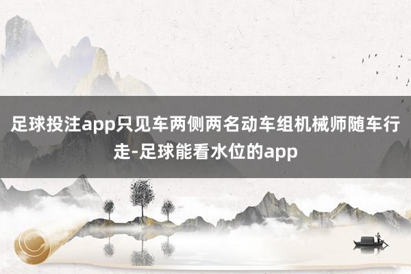 足球投注app只见车两侧两名动车组机械师随车行走-足球能看水位的app
