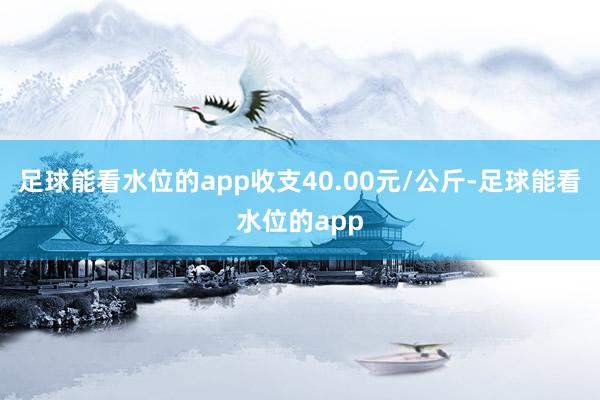 足球能看水位的app收支40.00元/公斤-足球能看水位的app