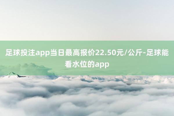 足球投注app当日最高报价22.50元/公斤-足球能看水位的app