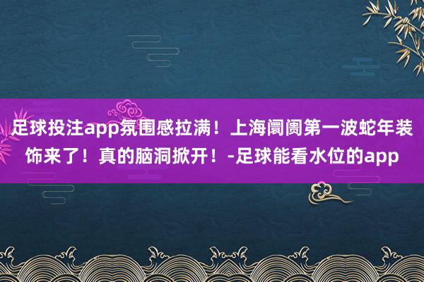 足球投注app氛围感拉满！上海阛阓第一波蛇年装饰来了！真的脑洞掀开！-足球能看水位的app