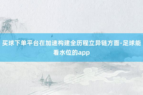买球下单平台在加速构建全历程立异链方面-足球能看水位的app