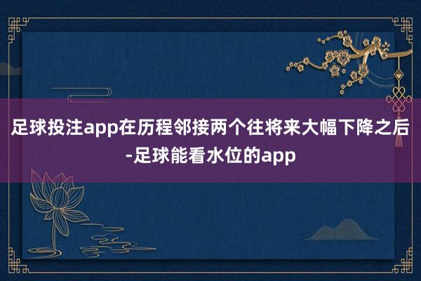 足球投注app在历程邻接两个往将来大幅下降之后-足球能看水位的app