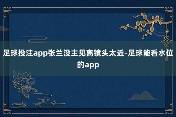 足球投注app张兰没主见离镜头太近-足球能看水位的app