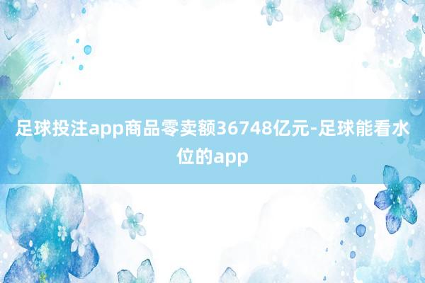足球投注app商品零卖额36748亿元-足球能看水位的app