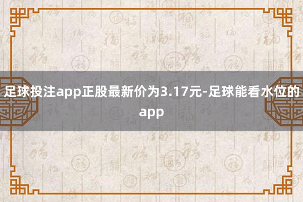 足球投注app正股最新价为3.17元-足球能看水位的app
