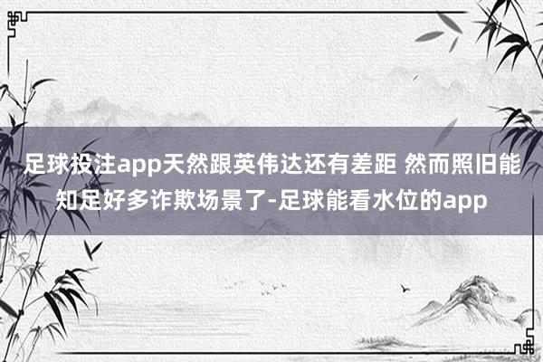 足球投注app天然跟英伟达还有差距 然而照旧能知足好多诈欺场景了-足球能看水位的app