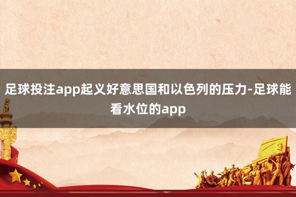 足球投注app起义好意思国和以色列的压力-足球能看水位的app