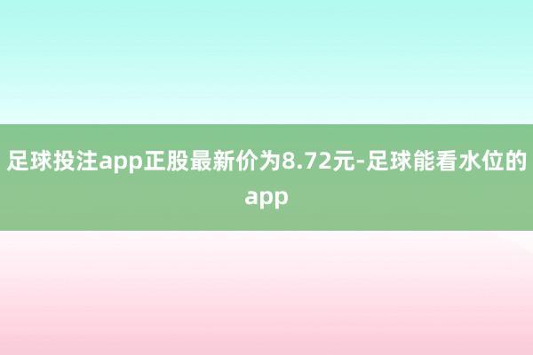 足球投注app正股最新价为8.72元-足球能看水位的app