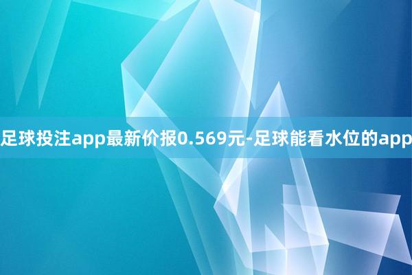 足球投注app最新价报0.569元-足球能看水位的app