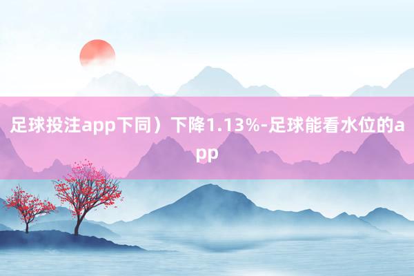 足球投注app下同)下降1.13%-足球能看水位的app