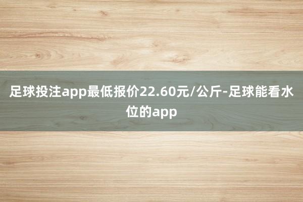 足球投注app最低报价22.60元/公斤-足球能看水位的app