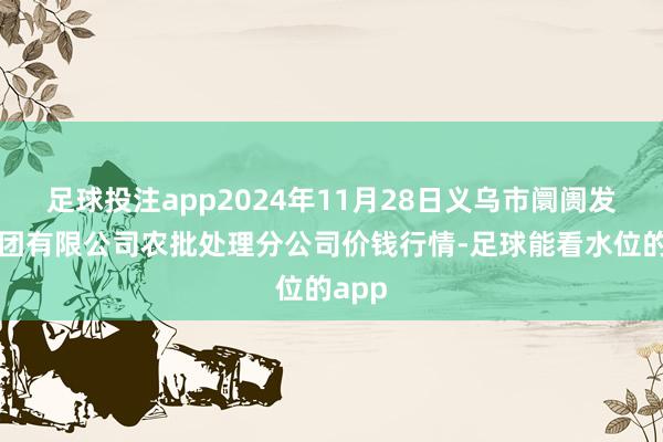足球投注app2024年11月28日义乌市阛阓发展集团有限公司农批处理分公司价钱行情-足球能看水位的app