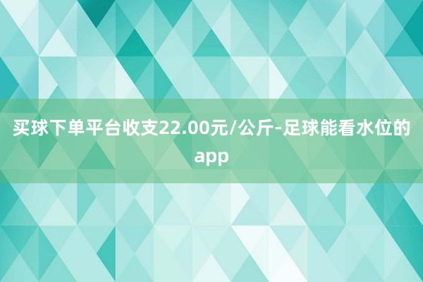 买球下单平台收支22.00元/公斤-足球能看水位的app
