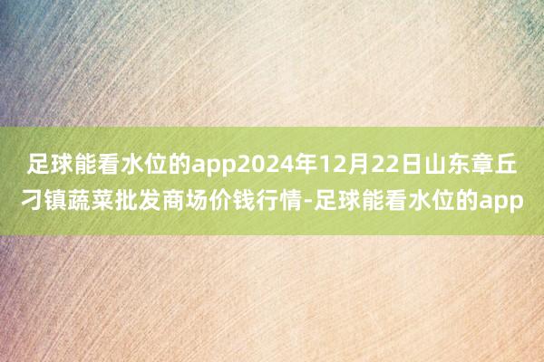 足球能看水位的app2024年12月22日山东章丘刁镇蔬菜批发商场价钱行情-足球能看水位的app