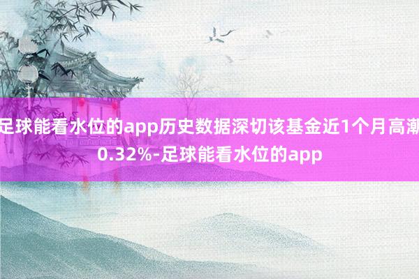 足球能看水位的app历史数据深切该基金近1个月高潮0.32%-足球能看水位的app